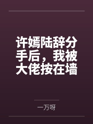 许嫣陆辞分手后,我被大佬按在墙上亲