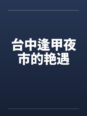 台中逢甲夜市的艳遇