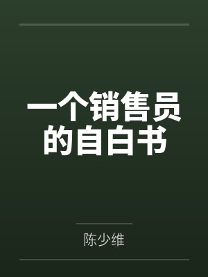 一个销售员的自白书